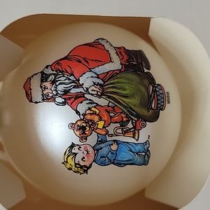 1988 Vtg Campbell Soup Kids Glass Ornament Shipped In Original Jacket & Box